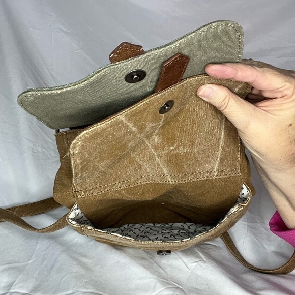 Mona B Oakley Bag, Natural Crossbody, Sz 10”x8”x3”, Sturdy Canvas Bag, NWOT, T5 - Picture 4 of 10